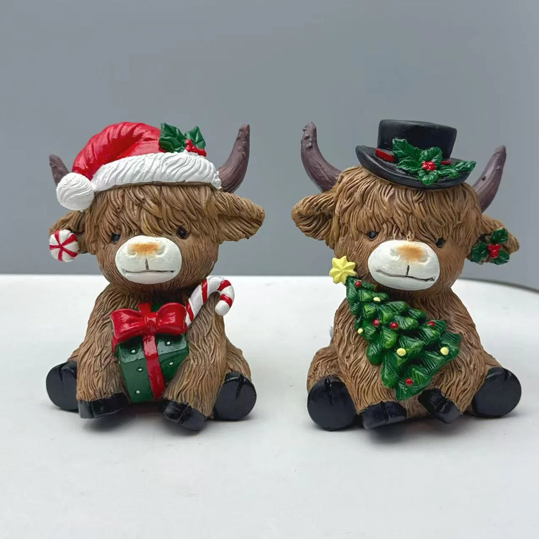 Figurine Décorative Vache des Highlands Style Rustique 7