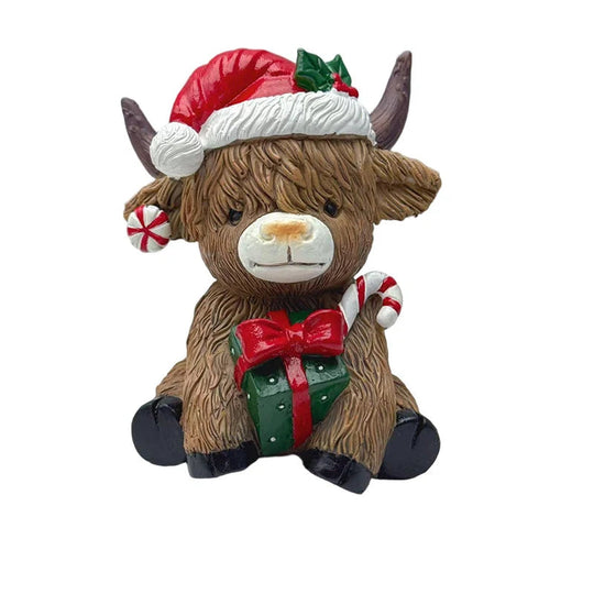 Figurine Décorative Vache des Highlands Style Rustique 9