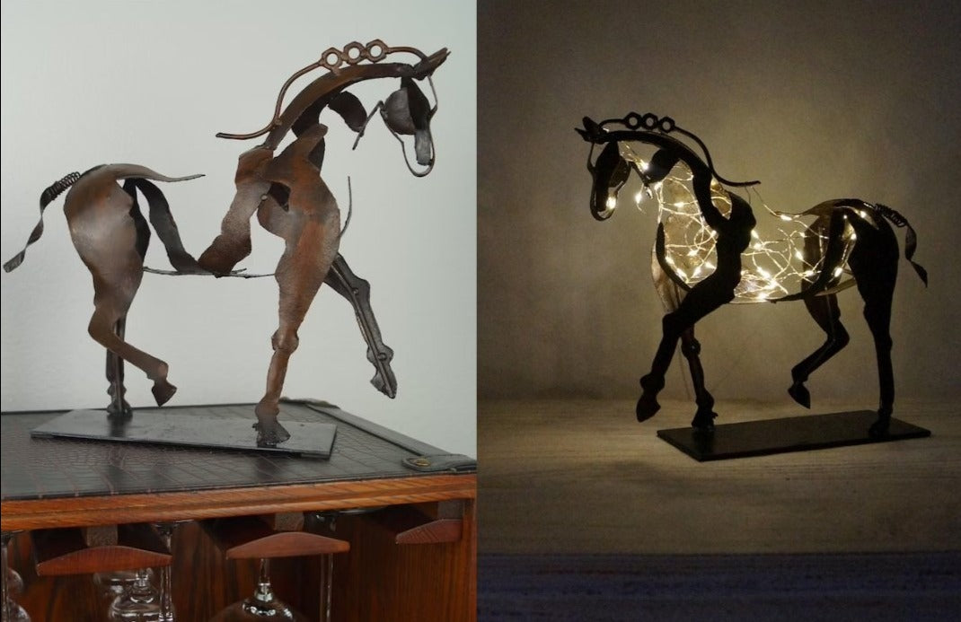 Figurine de Cheval Artisanale en Métal 1