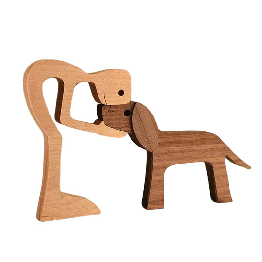 Figurine de Chien Sculptée à la Main Intemporelle 0