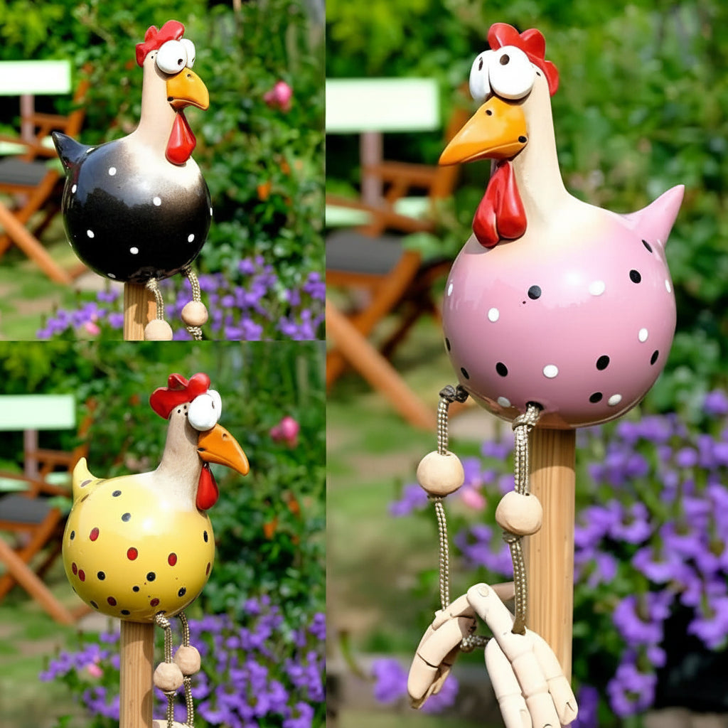 Figurine de Jardin Animée Poulet Mobile 3