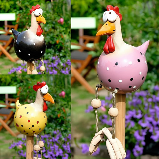 Figurine de Jardin Animée Poulet Mobile 3