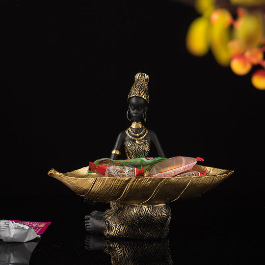 Figurine de Rangement Femme Africaine Exotique Design Artistique 5