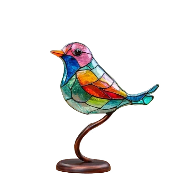 Figurines d'Oiseaux Colorés Artisanal Pour Décoration Intérieure 0
