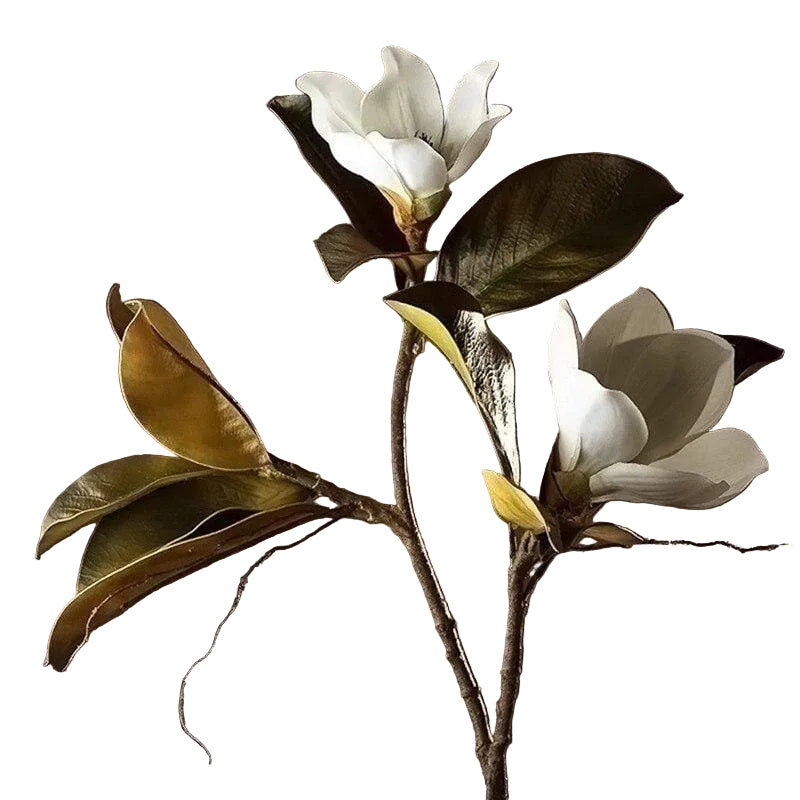 Fleur Artificielle de Magnolia Réaliste pour Décoration Intérieure 0