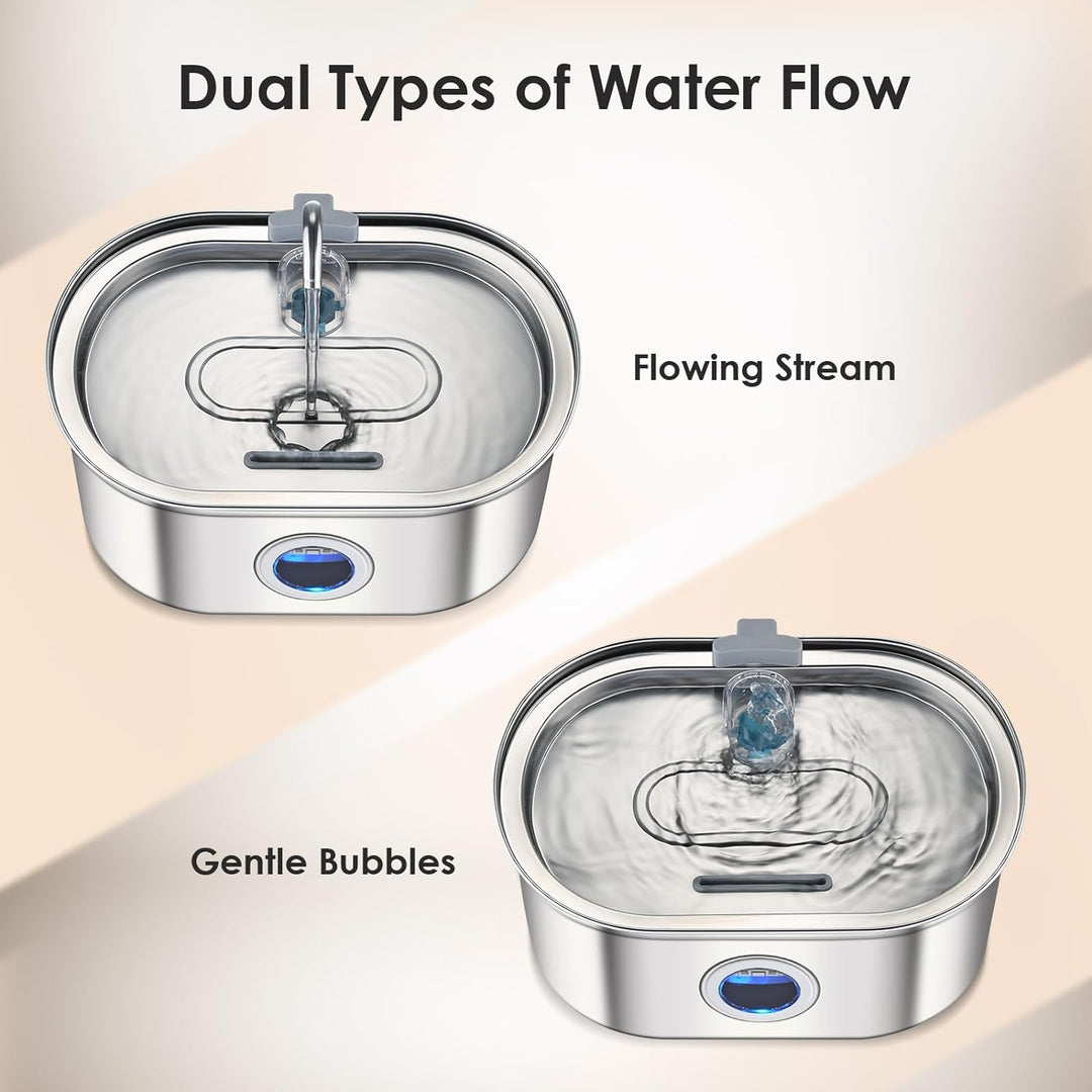 Fontaine à Eau pour Animaux 3,2L avec Filtration Double Action et Pompe Silencieuse 4
