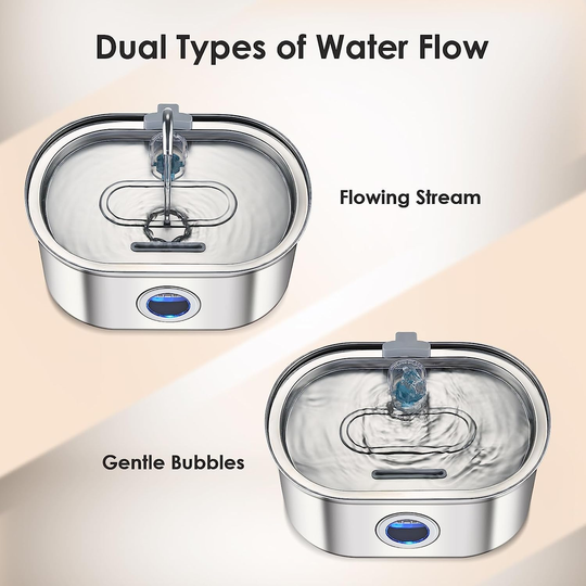 Fontaine à Eau pour Animaux 3,2L avec Filtration Double Action et Pompe Silencieuse 7