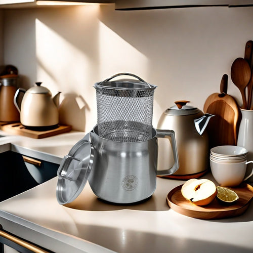 Friteuse Électrique Multifonctionnelle 1,5 L avec Élève-Cuvette 1