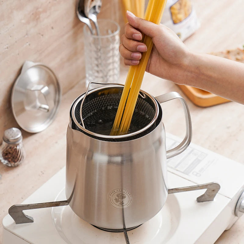 Friteuse Électrique Multifonctionnelle 1,5 L avec Élève-Cuvette 4