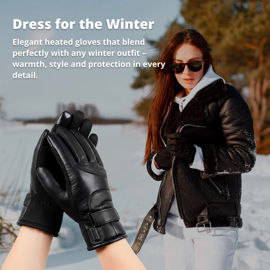 Gants chauffants pour femmes imperméables avec écran tactile et recharge USB 2