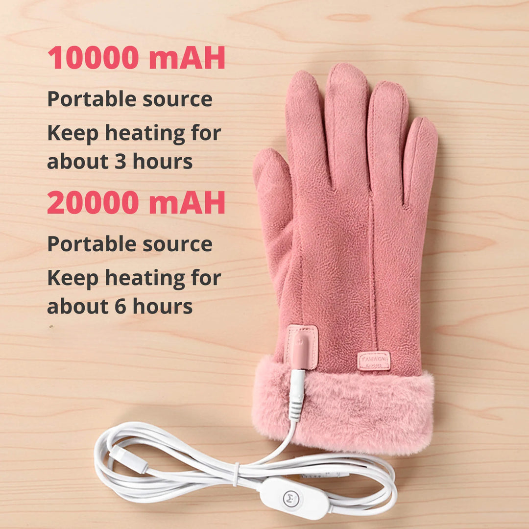 Gants chauffants pour femmes imperméables avec écran tactile et recharge USB 4