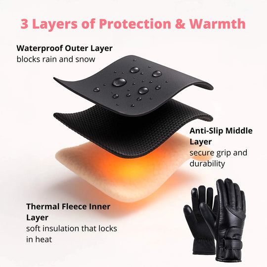 Gants chauffants pour femmes imperméables avec écran tactile et recharge USB 7