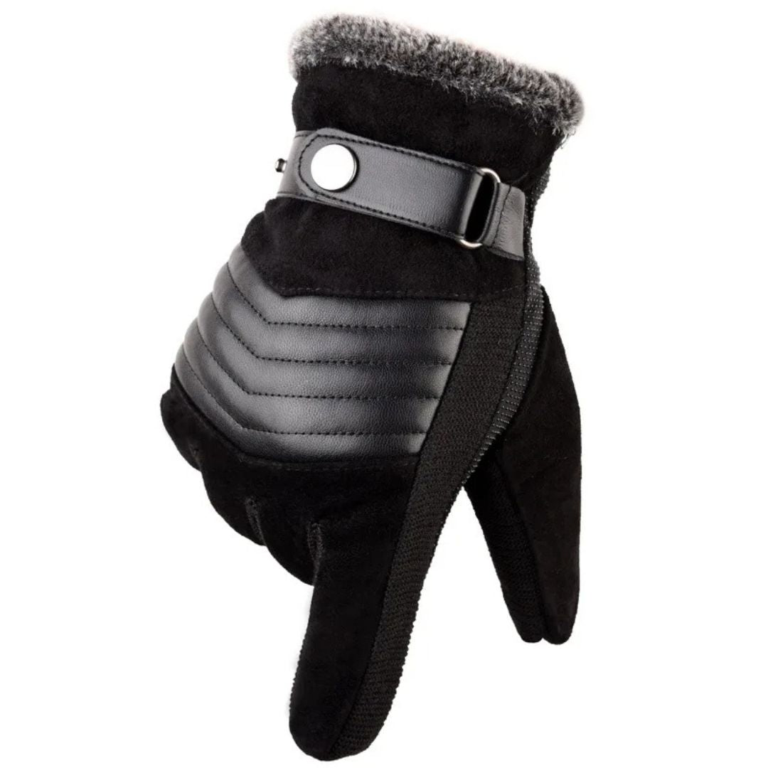 Gants d'Hiver pour Hommes en Cuir avec Écran Tactile 0