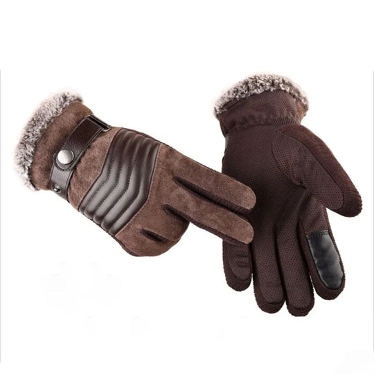 Gants d'Hiver pour Hommes en Cuir avec Écran Tactile 1