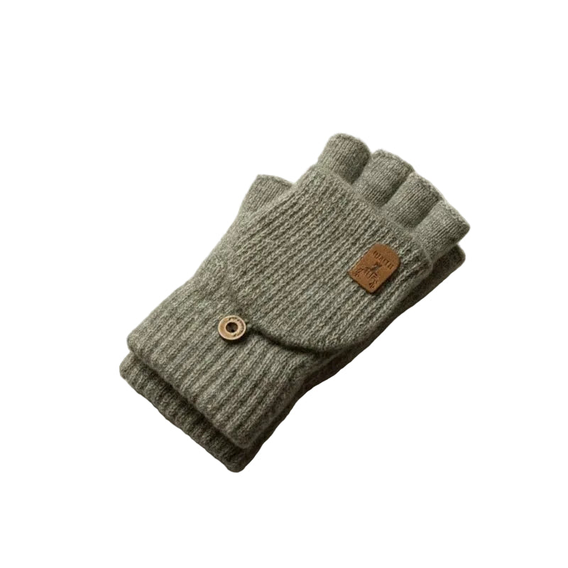Gants d'hiver mi-doigts unisexe avec fonction écran tactile 0