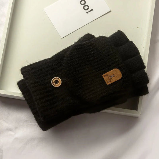Gants d'hiver mi-doigts unisexe avec fonction écran tactile 1