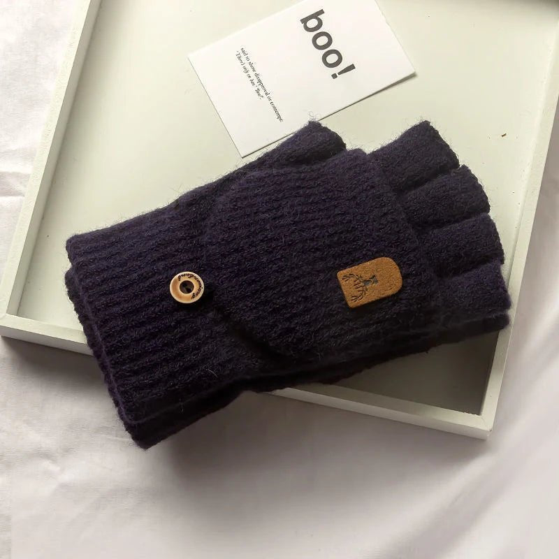 Gants d'hiver mi-doigts unisexe avec fonction écran tactile 2