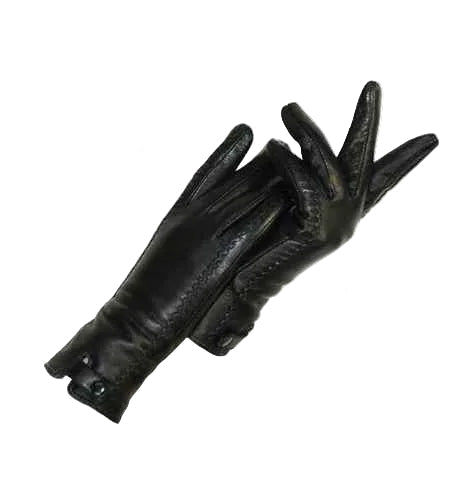 Gants d'hiver pour femmes en cuir vintage 0