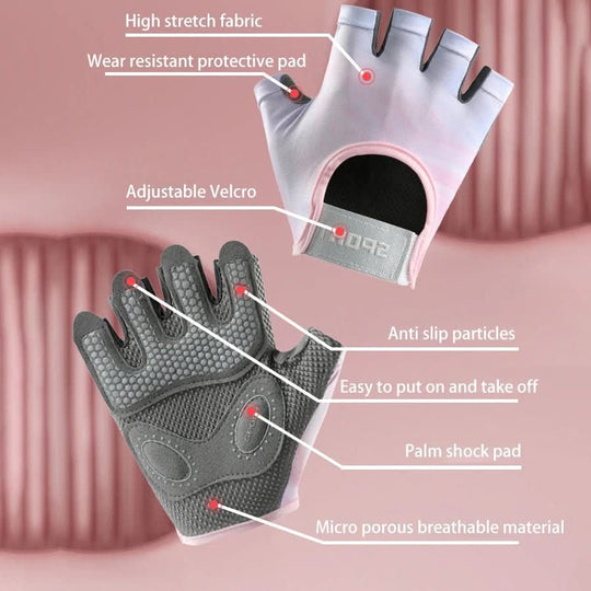 Gants de Fitness Unisexe Conception Demi-Doigt 4