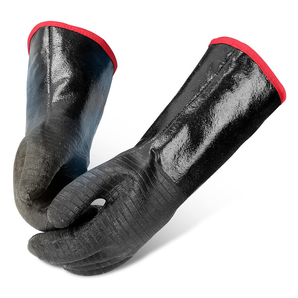 Gants de barbecue pour homme avec poignée antidérapante et manchette longue 3