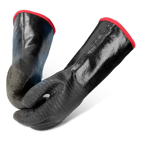Gants de barbecue pour homme avec poignée antidérapante et manchette longue 3