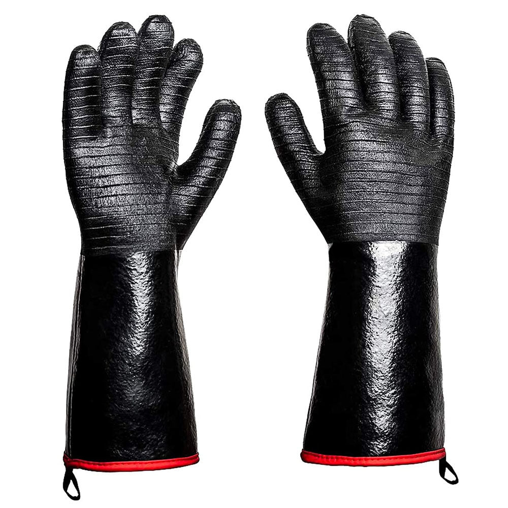 Gants de barbecue pour homme avec poignée antidérapante et manchette longue 4