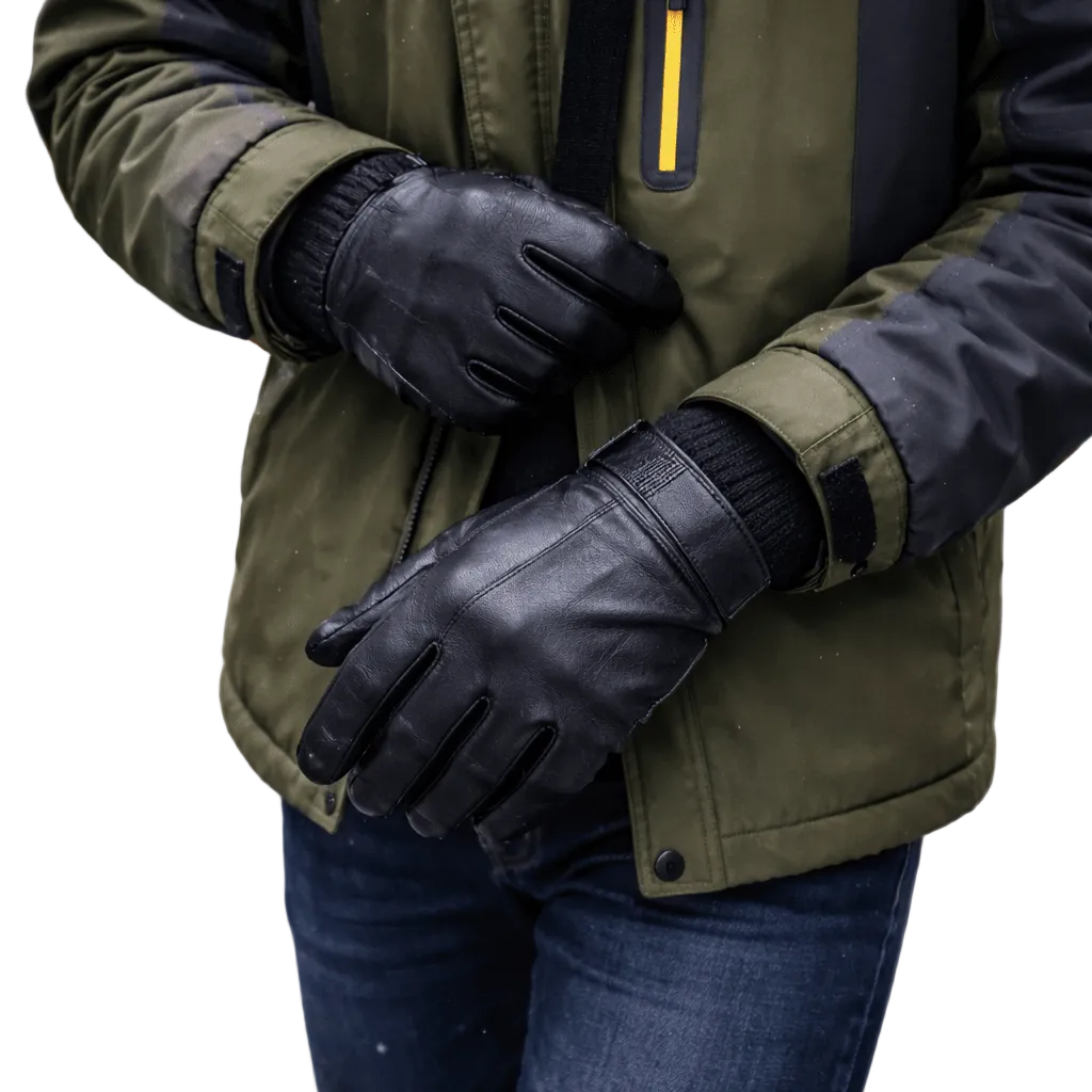 Gants en Cuir pour Hommes Classiques 0