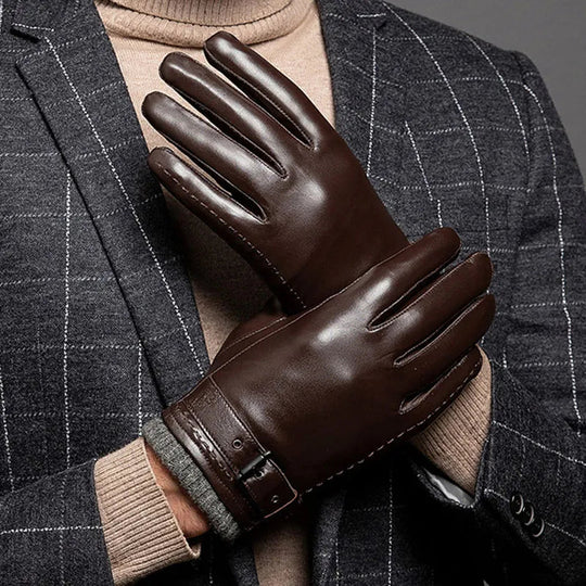 Gants en Cuir pour Hommes avec Doublure en Cachemire 1