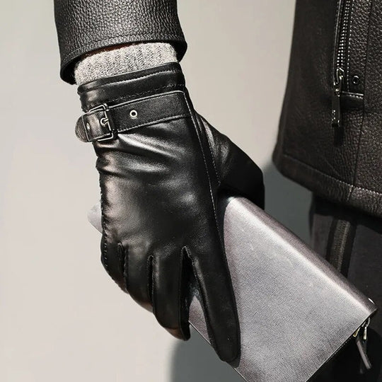 Gants en Cuir pour Hommes avec Doublure en Cachemire 2