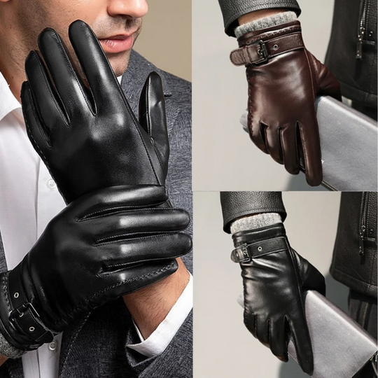 Gants en Cuir pour Hommes avec Doublure en Cachemire 4