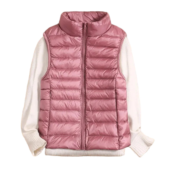 Gilet Doudoune Femme Ultraléger Ajusté Sans Manche 0
