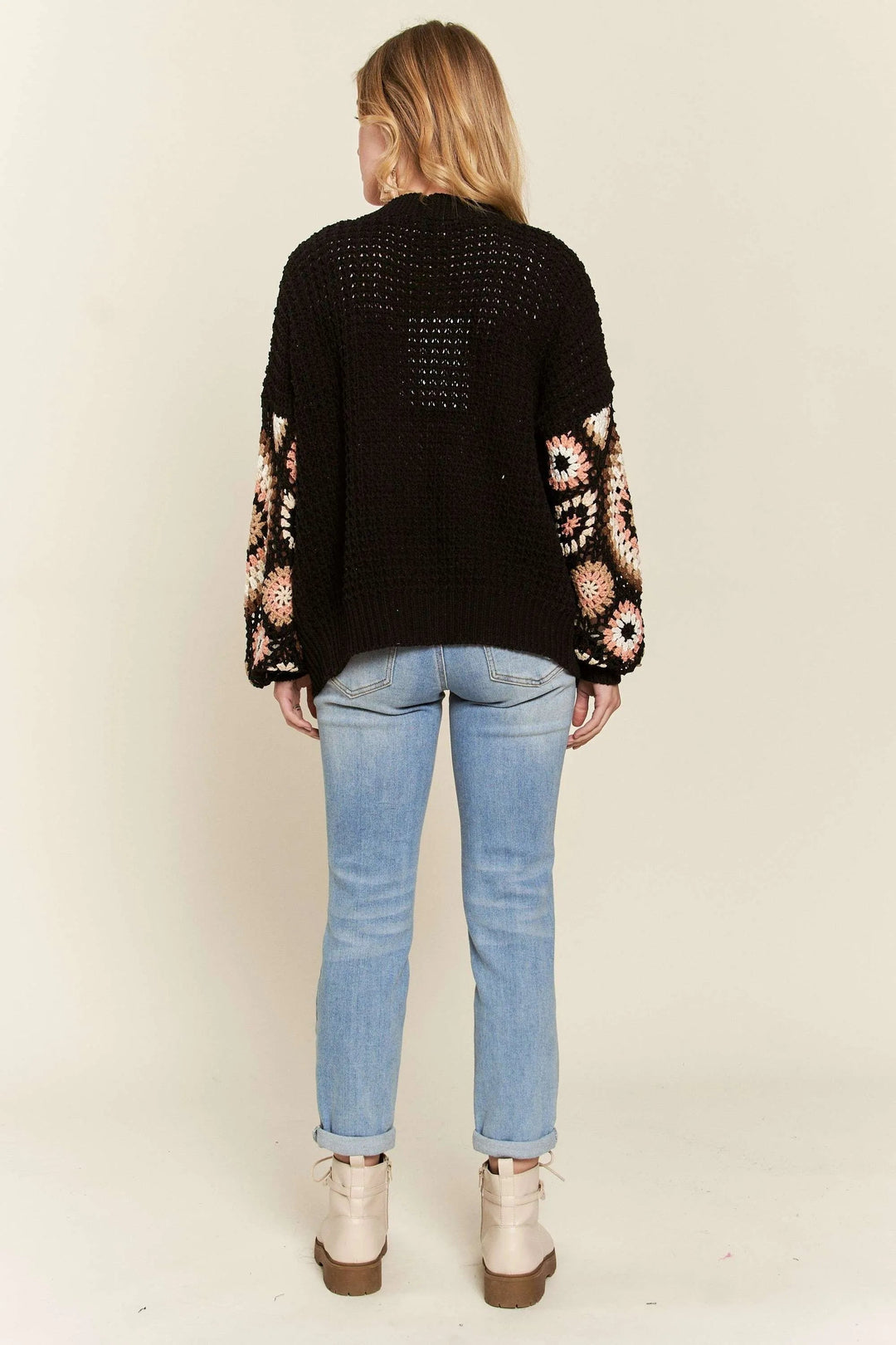 Gilet Femme Multicolore en Crochet Polyester 5