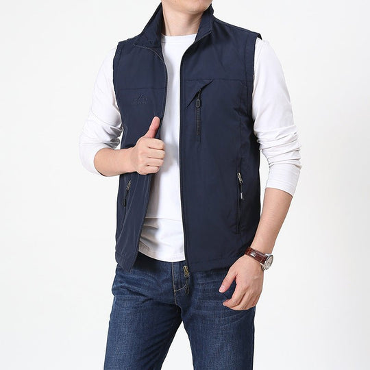 Gilet Homme Col Montant Polyvalent pour Mi-Saison 3