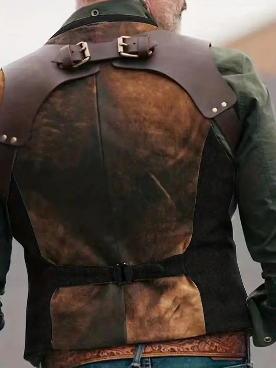 Gilet Réversible Vintage pour Hommes à Col en V 5