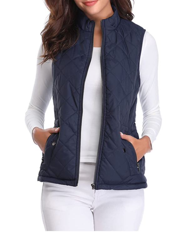 Gilet Sans Manche Femme Zippé Chic Automnal 12