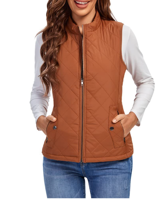 Gilet Sans Manche Femme Zippé Chic Automnal 6