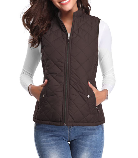 Gilet Sans Manche Femme Zippé Chic Automnal 8