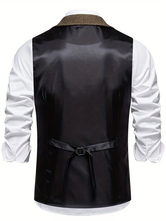 Gilet Sans Manche Homme Classique Motif Chevron 5
