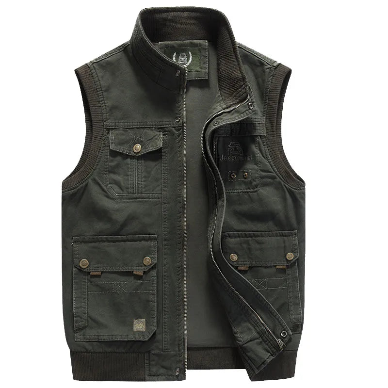 Gilet Vintage Multi-Poches pour Hommes 0