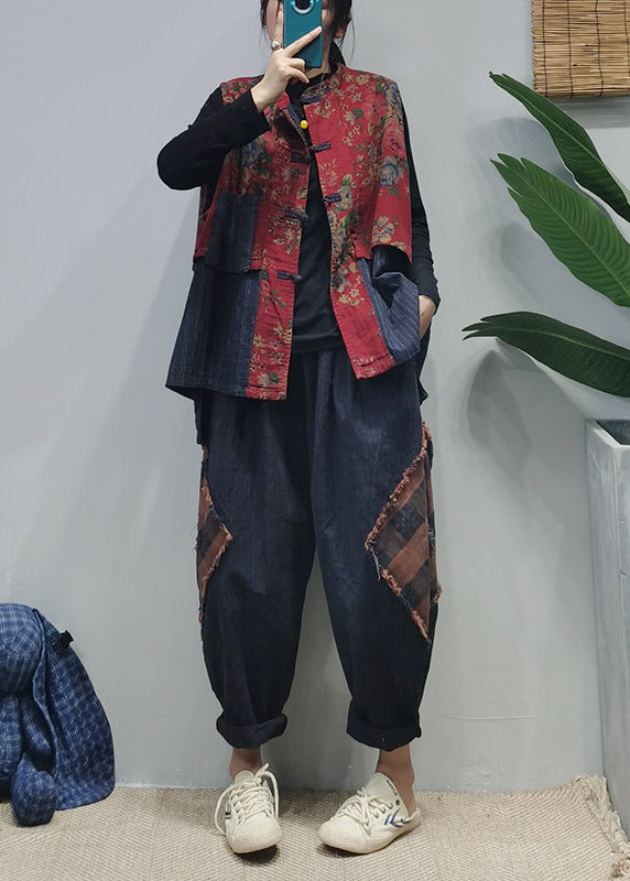 Gilet Vintage à Col Montant pour Femme 4