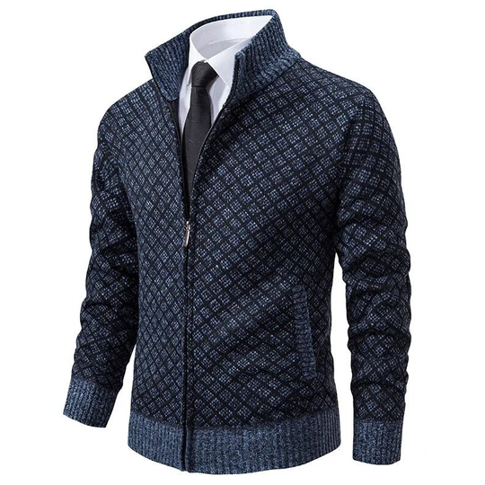 Gilet cardigan homme Jacquard doux et confortable 1
