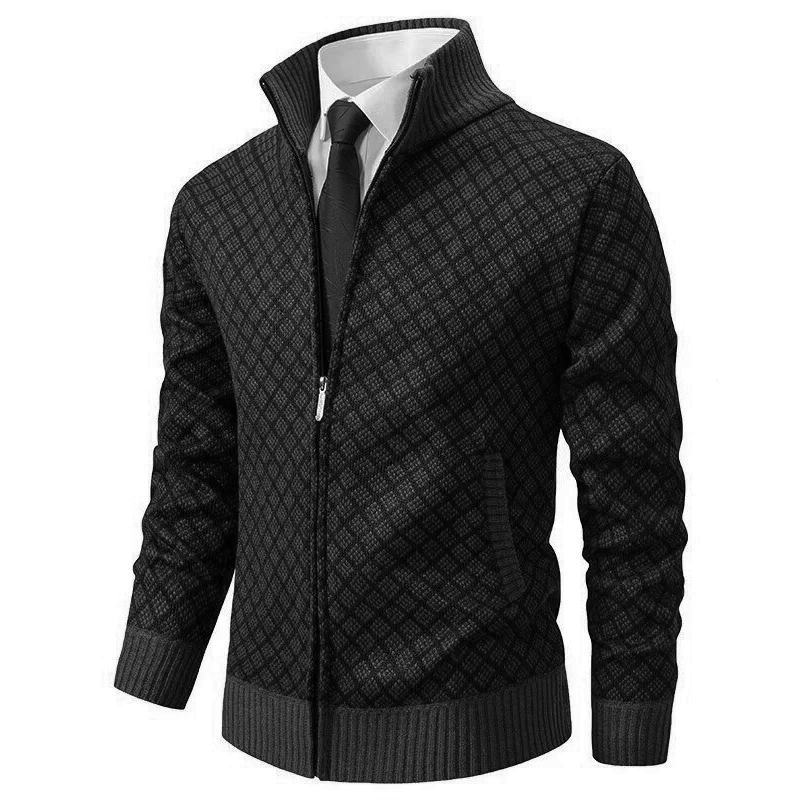 Gilet cardigan homme Jacquard doux et confortable 3
