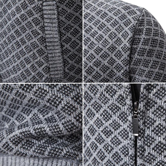 Gilet cardigan homme Jacquard doux et confortable 5