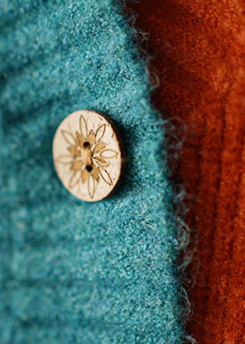 Gilet de plage en tricot patchwork à col en V pour femmes 3