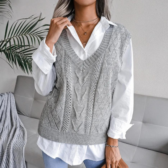Gilet en Tricot pour Femmes au Design Moderne 1