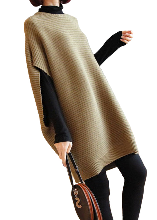 Gilet en tricot à col rond pour femmes en patchwork 0