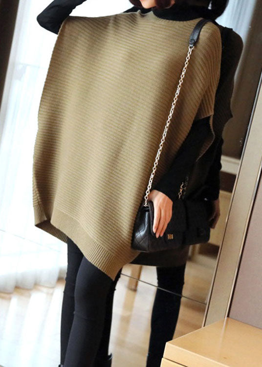 Gilet en tricot à col rond pour femmes en patchwork 2