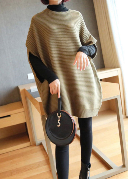 Gilet en tricot à col rond pour femmes en patchwork 3