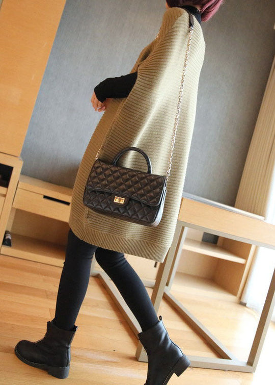 Gilet en tricot à col rond pour femmes en patchwork 6