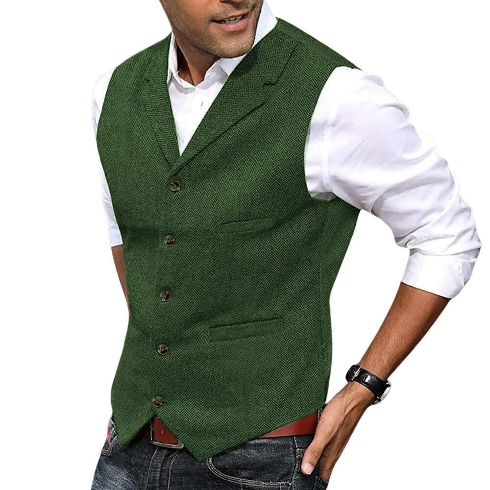 Gilet pour hommes à simple boutonnage moderne 0